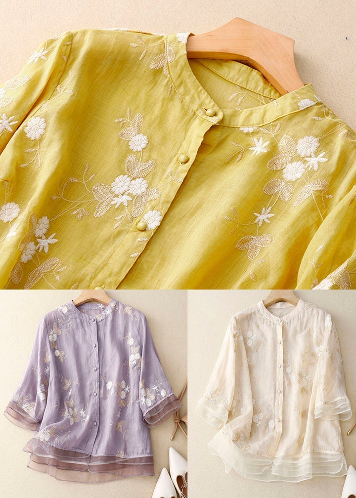 Women's Floral Button-Front Blouse