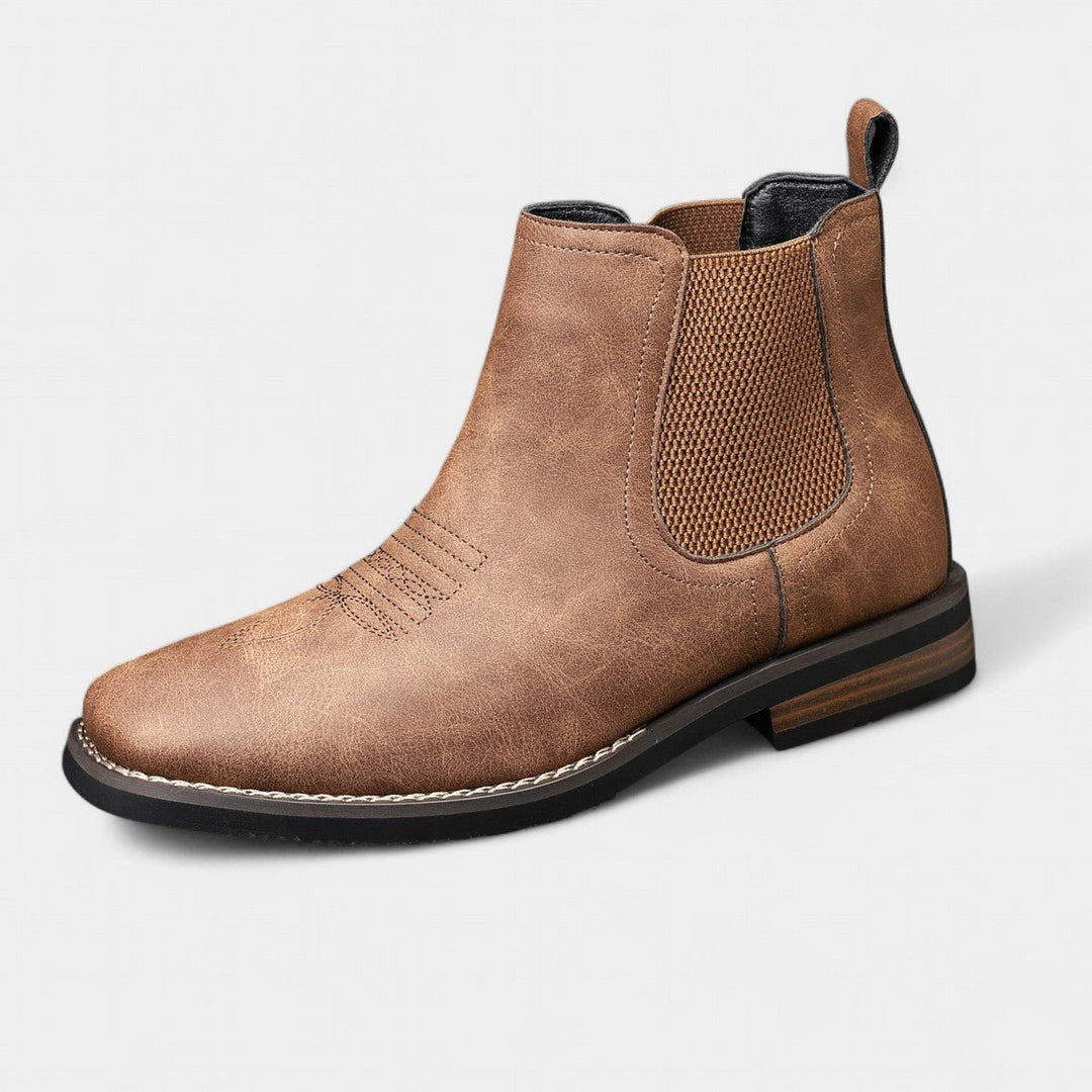 Men's Chelsea Slip-On Western-Stitch Ankle Boots