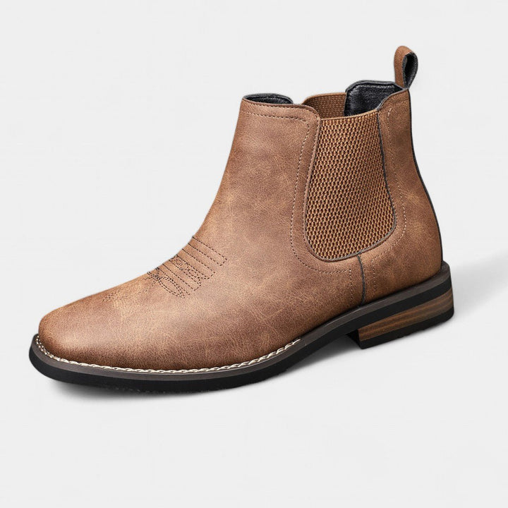 Men's Chelsea Slip-On Western-Stitch Ankle Boots
