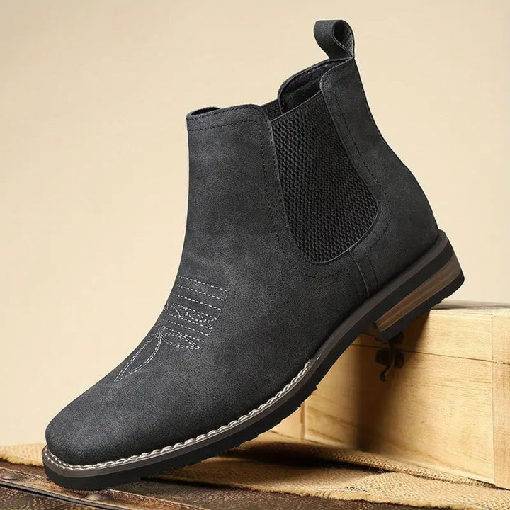 Men's Chelsea Slip-On Western-Stitch Ankle Boots