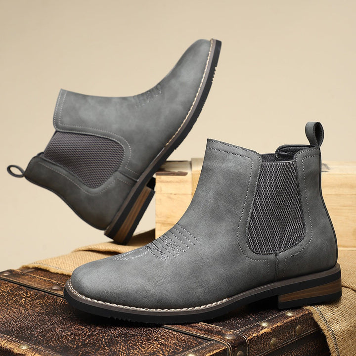 Men's Chelsea Slip-On Western-Stitch Ankle Boots