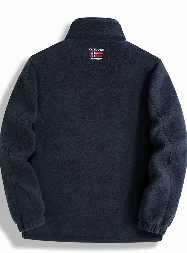 Men's Classic Full-Zip Mock Neck Outdoor Fleece Jacket