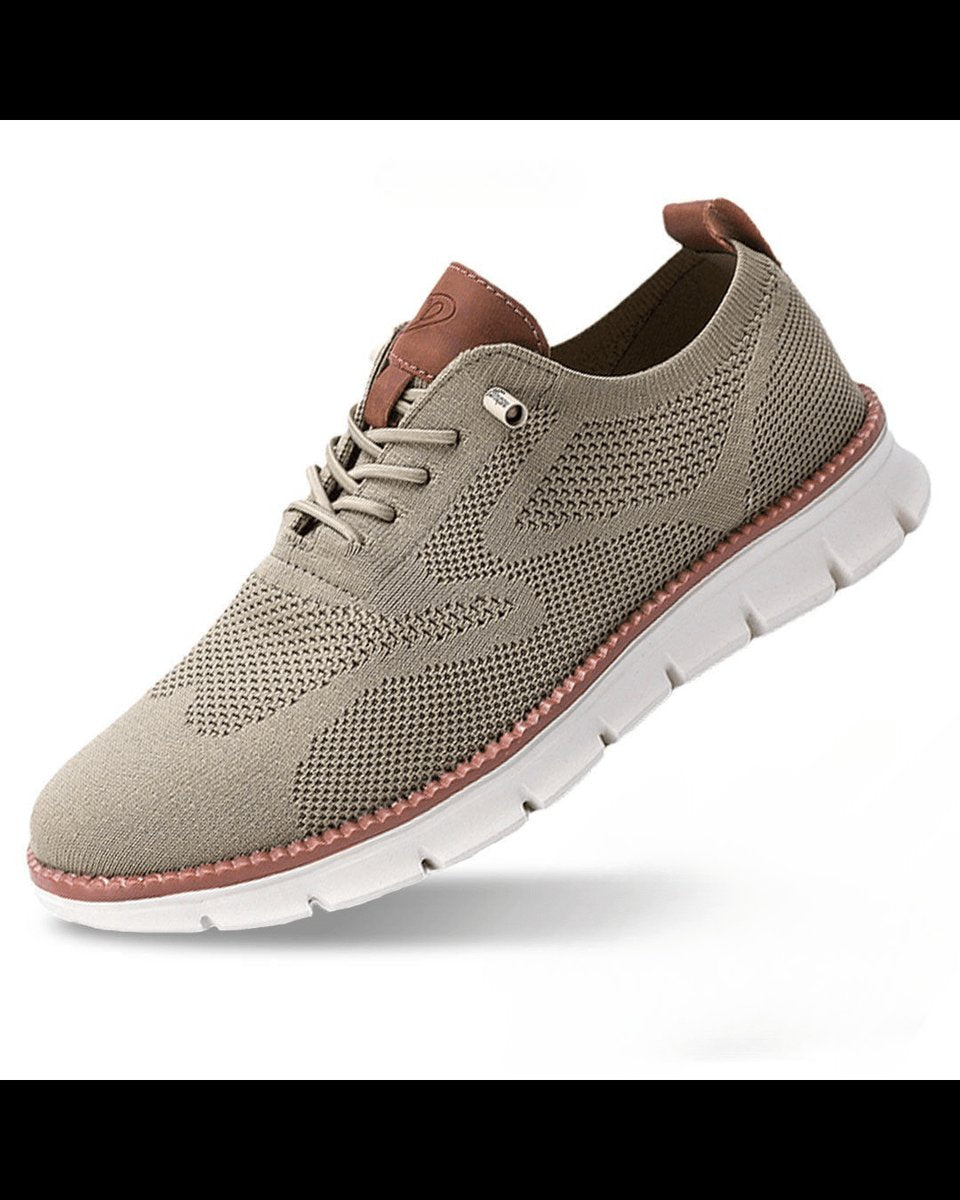 Men's Lightweight Breathable Knit Lace-Up Casual Sneakers