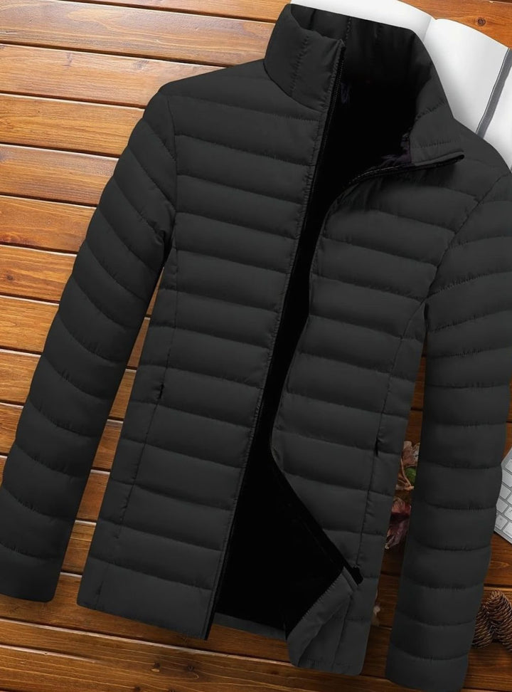 Men's Lightweight Quilted Puffer Jacket Zip-Up Windproof