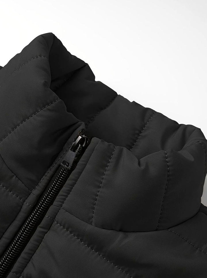 Men's Lightweight Quilted Puffer Jacket Zip-Up Windproof