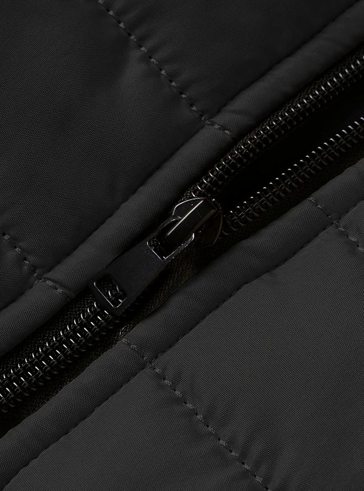 Men's Lightweight Quilted Puffer Jacket Zip-Up Windproof