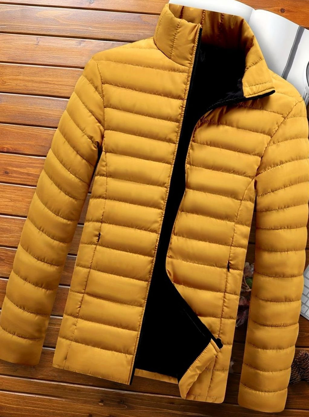 Men's Lightweight Quilted Puffer Jacket Zip-Up Windproof