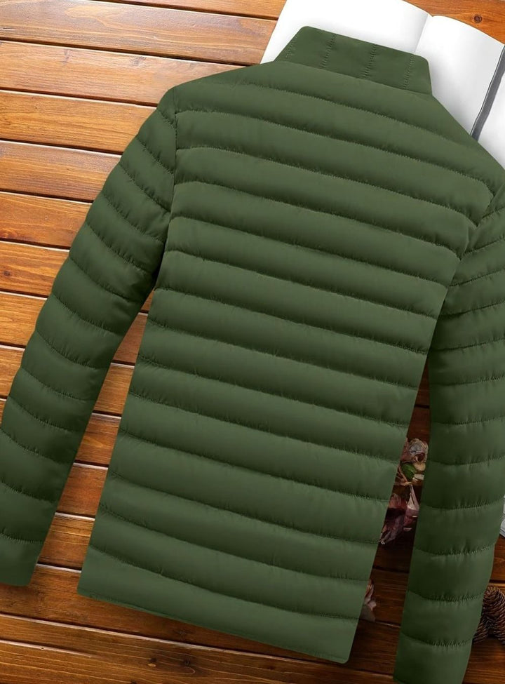 Men's Lightweight Quilted Puffer Jacket Zip-Up Windproof