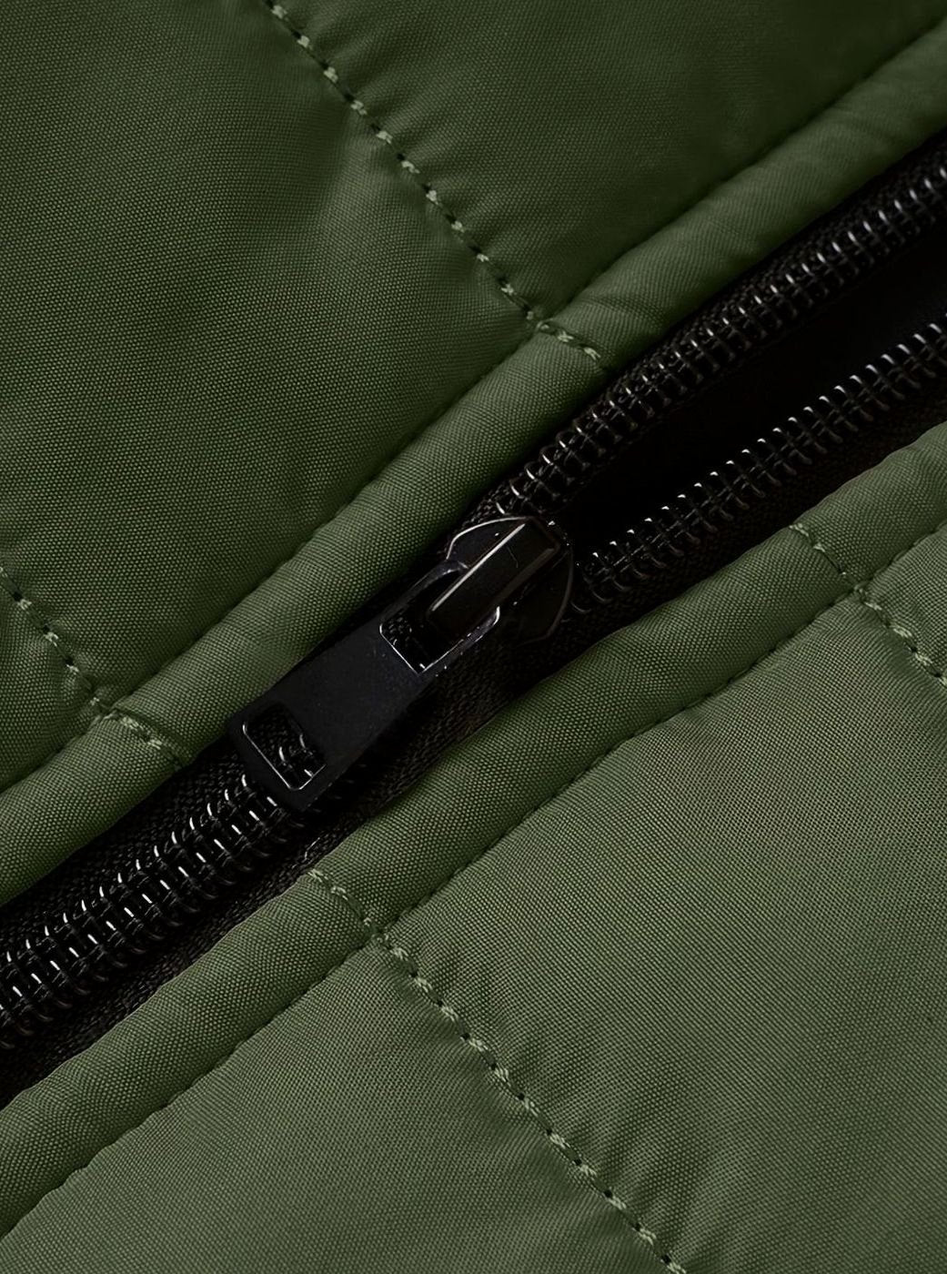 Men's Lightweight Quilted Puffer Jacket Zip-Up Windproof