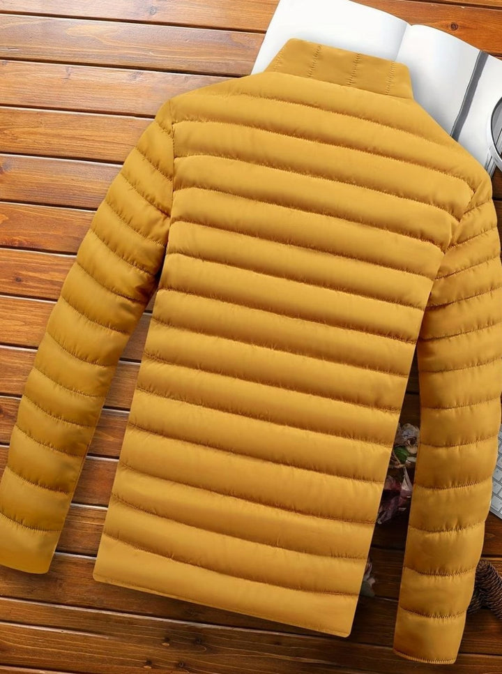 Men's Lightweight Quilted Puffer Jacket Zip-Up Windproof