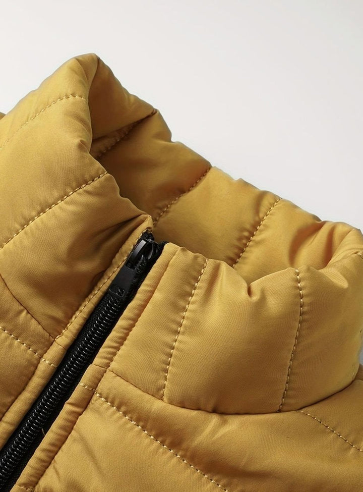 Men's Lightweight Quilted Puffer Jacket Zip-Up Windproof