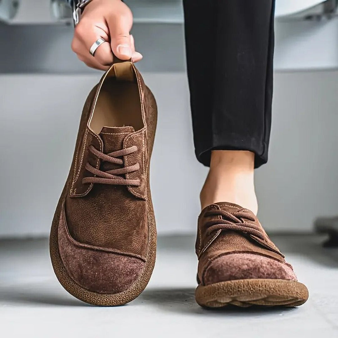 Men's Orthopedic Cushioned Lace-Up Casual Comfort Shoes - Brown