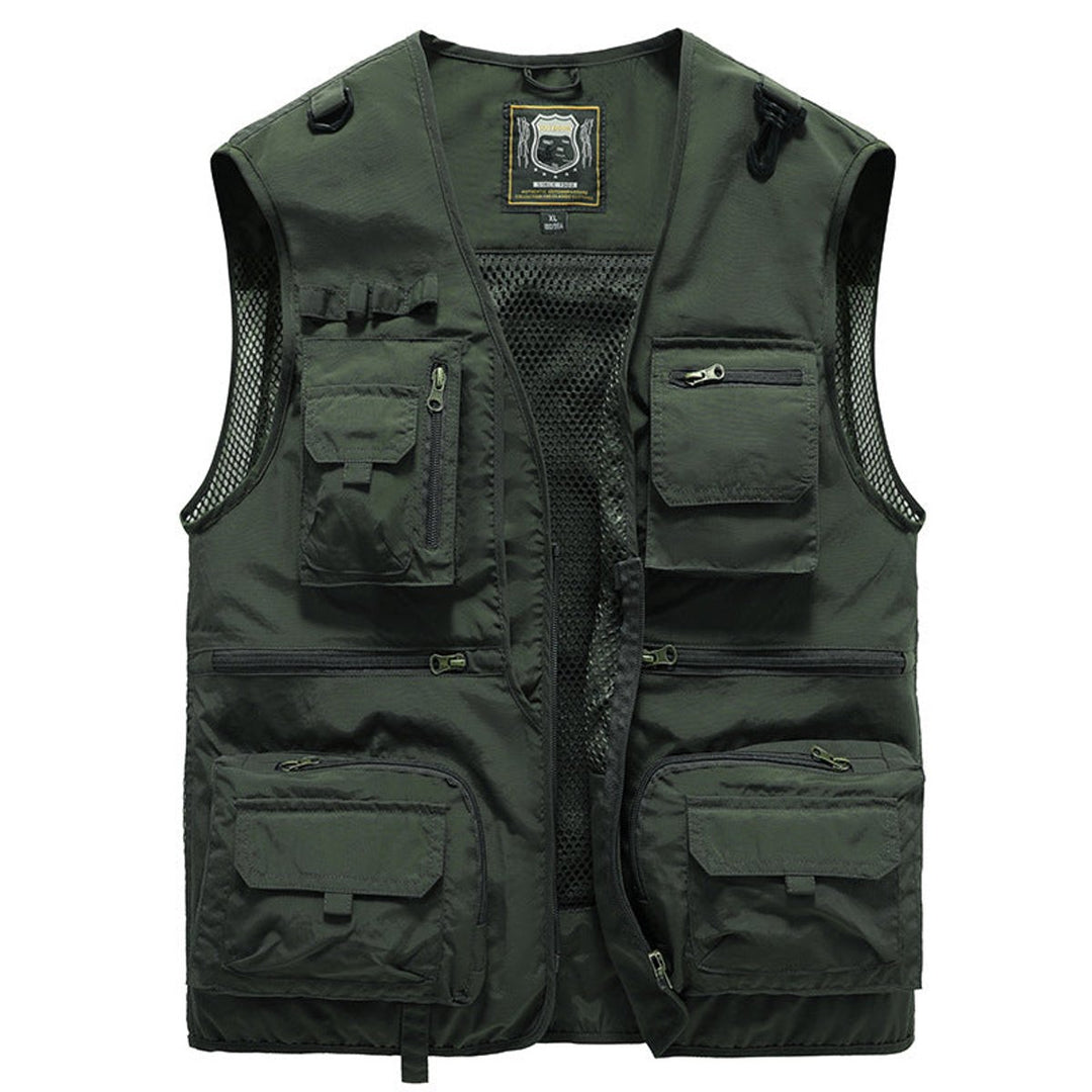 Men's Outdoor Multi-Pocket Mesh-Back Tactical Mens Gilet