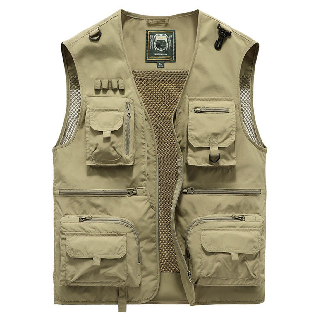 Men's Outdoor Multi-Pocket Mesh-Back Tactical Mens Gilet