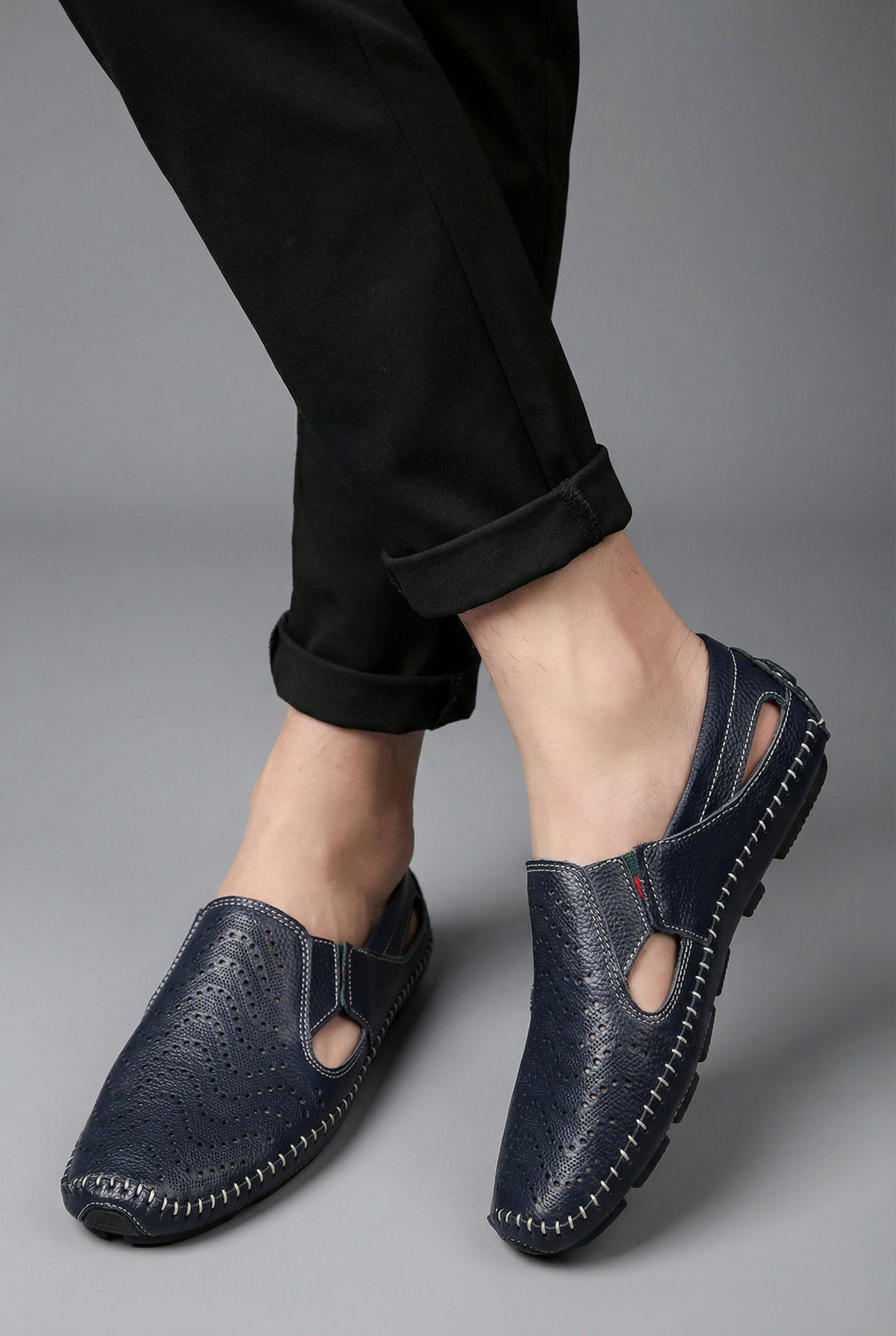Men's Perforated Slip-On Breathable Casual Loafers