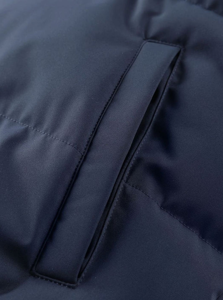 Men's Quilted Hooded Puffer Winter Jacket Ribbed Cuffs
