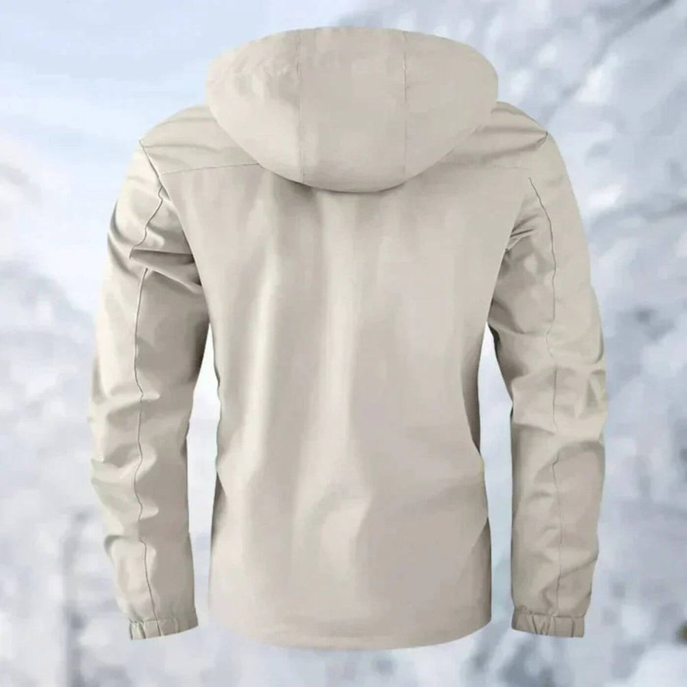 Men's Quilted Jacket Waterproof Hooded Windproof Outdoor Shell