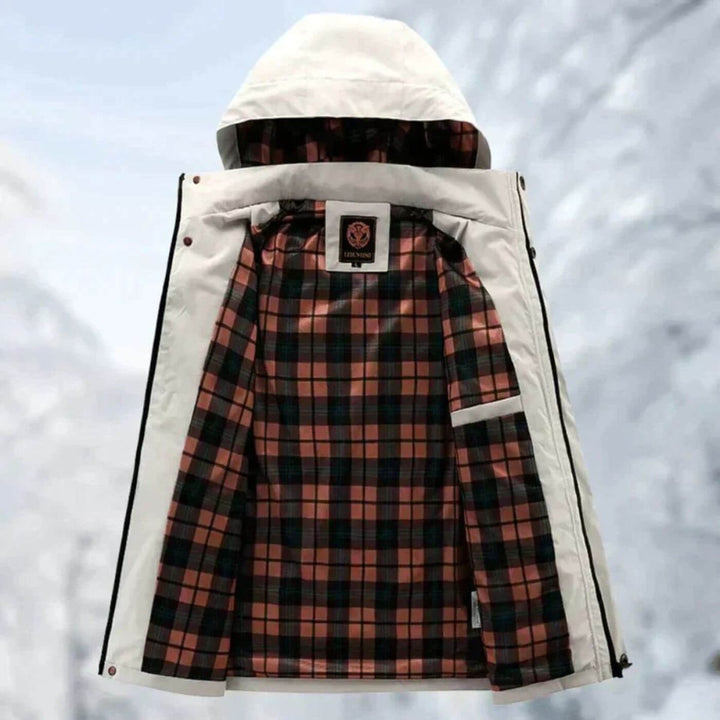 Men's Quilted Jacket Waterproof Hooded Windproof Outdoor Shell