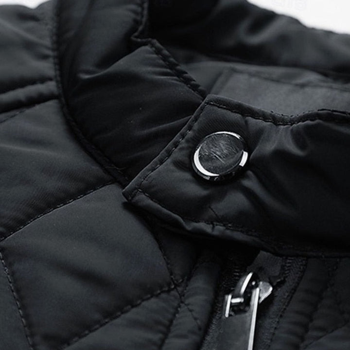 Men's Quilted Stand-Collar Full-Zip Insulated Jacket
