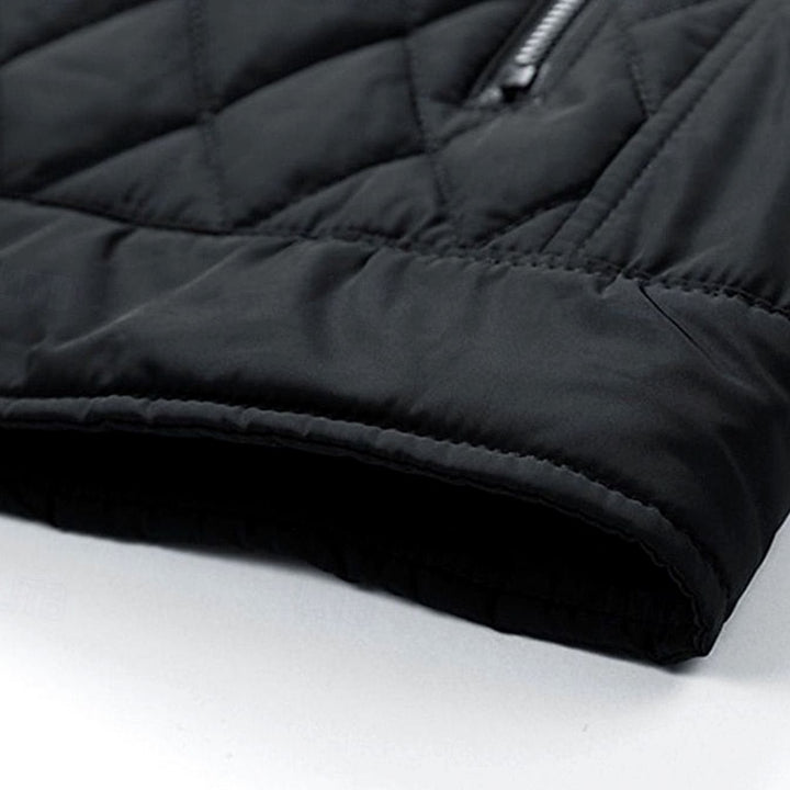 Men's Quilted Stand-Collar Full-Zip Insulated Jacket