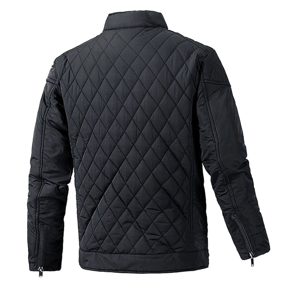 Men's Quilted Stand-Collar Full-Zip Insulated Jacket