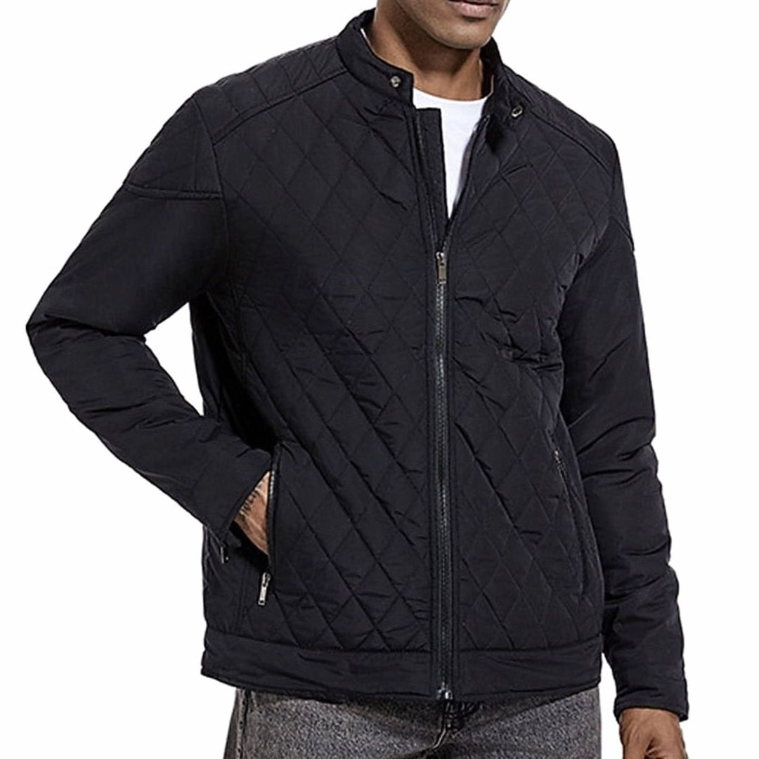 Men's Quilted Stand-Collar Full-Zip Insulated Jacket