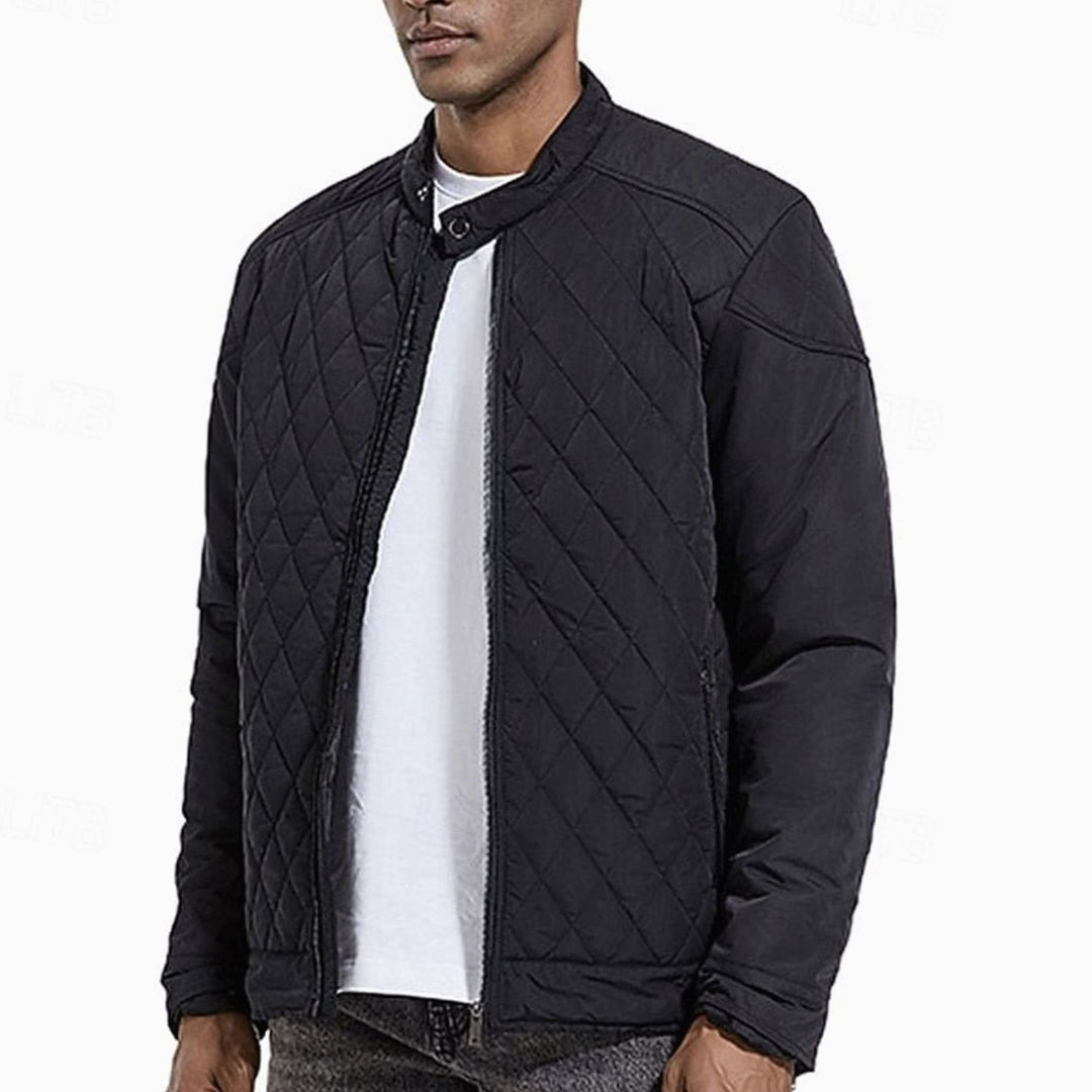 Men's Quilted Stand-Collar Full-Zip Insulated Jacket