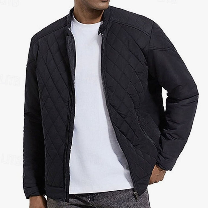 Men's Quilted Stand-Collar Full-Zip Insulated Jacket
