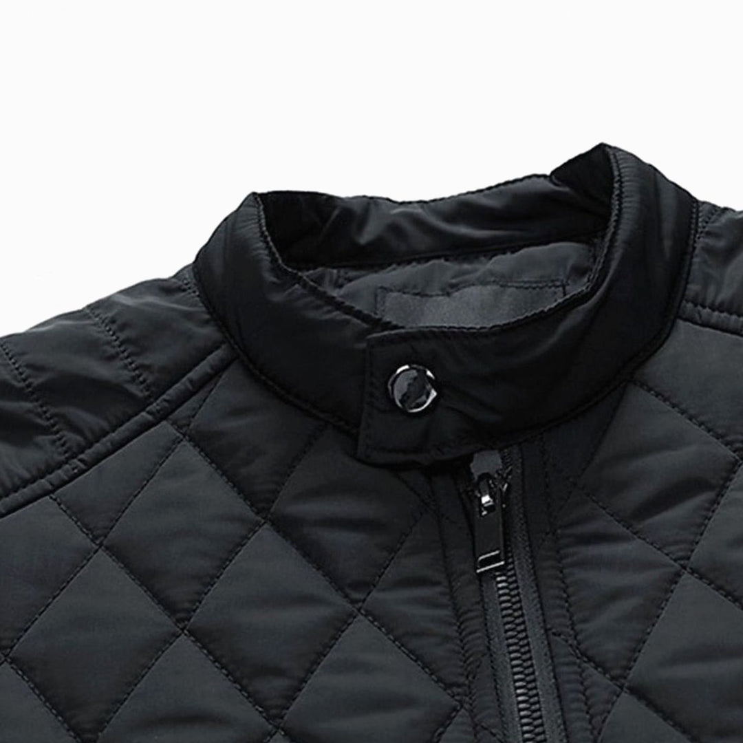 Men's Quilted Stand-Collar Full-Zip Insulated Jacket
