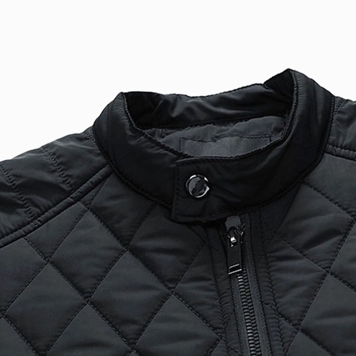 Men's Quilted Stand-Collar Full-Zip Insulated Jacket