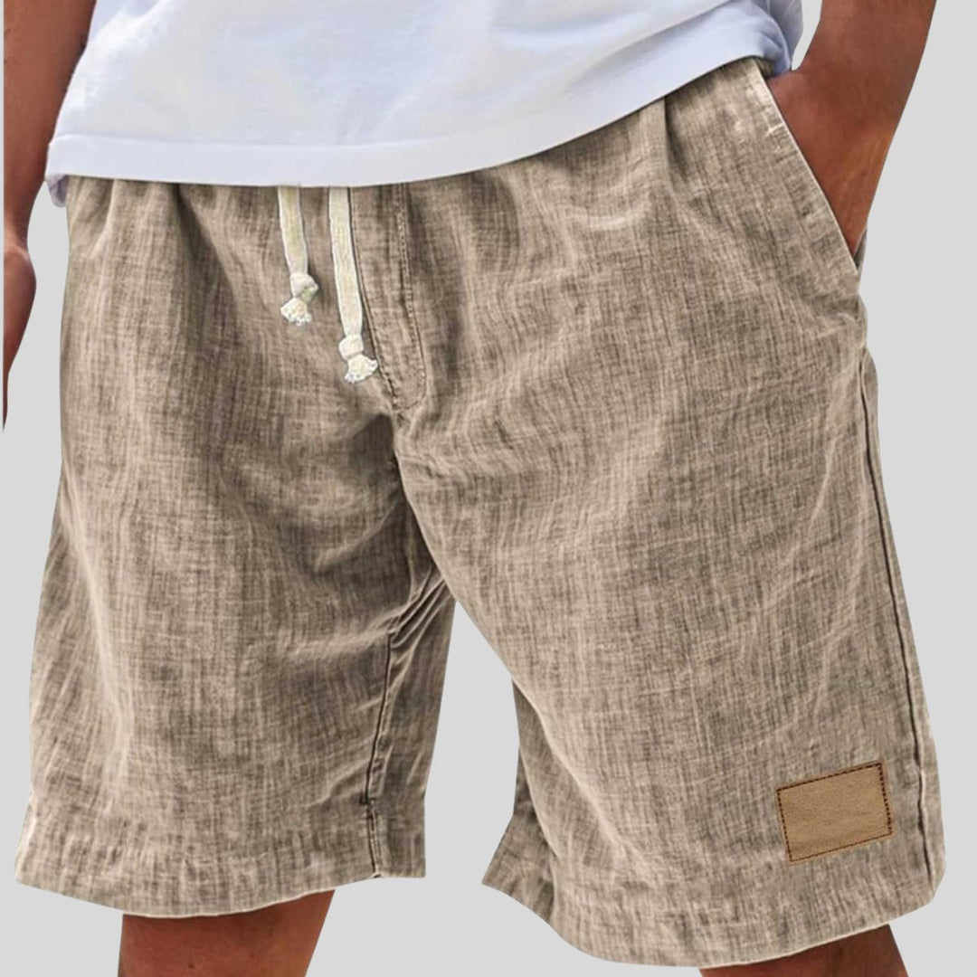 Men's Relaxed-Fit Drawstring Linen Casual Shorts