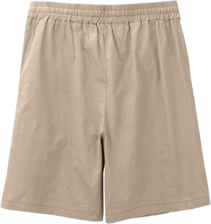 Men's Relaxed-Fit Drawstring Linen Casual Shorts