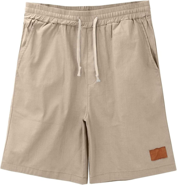 Men's Relaxed-Fit Drawstring Linen Casual Shorts