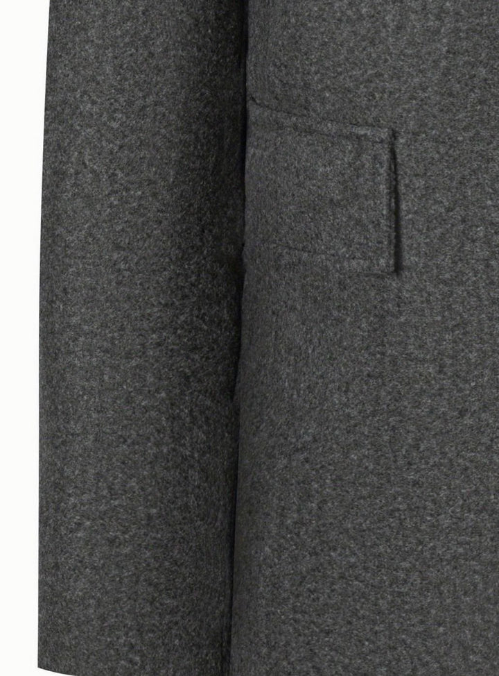 Men's Single-Breasted Tailored Wool Overcoat