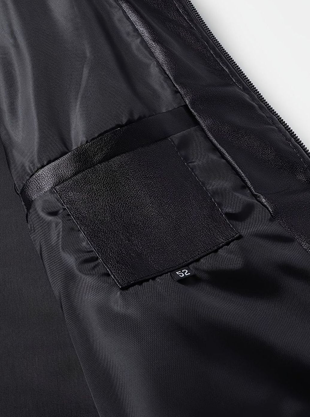 Men's Slim-Fit Faux Leather Full-Zip Bomber Jacket