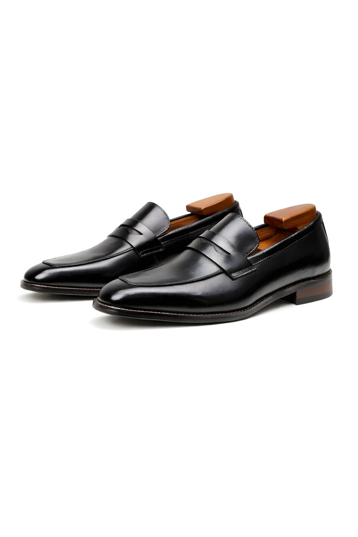 Men's Slip-On Penny Loafer Dress Shoes - Black