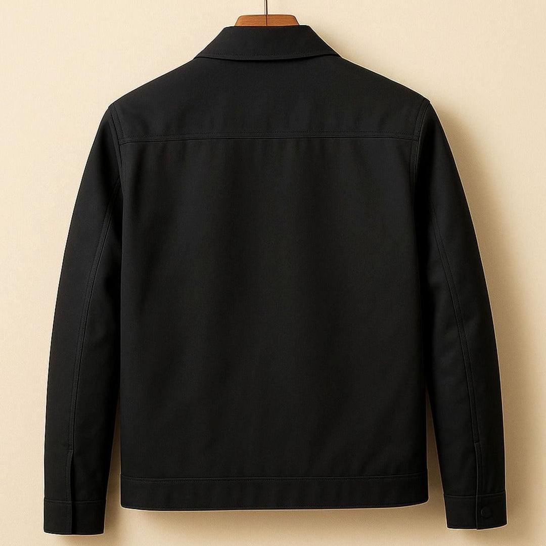 Men's Smart-Casual Harrington Jacket Checked Lining Zip