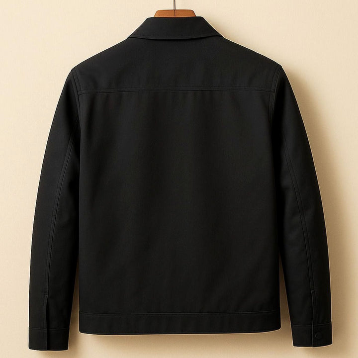 Men's Smart-Casual Harrington Jacket Checked Lining Zip