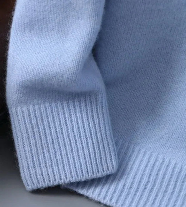 Men's Soft Mohair Crewneck Knit Sweater Pullover