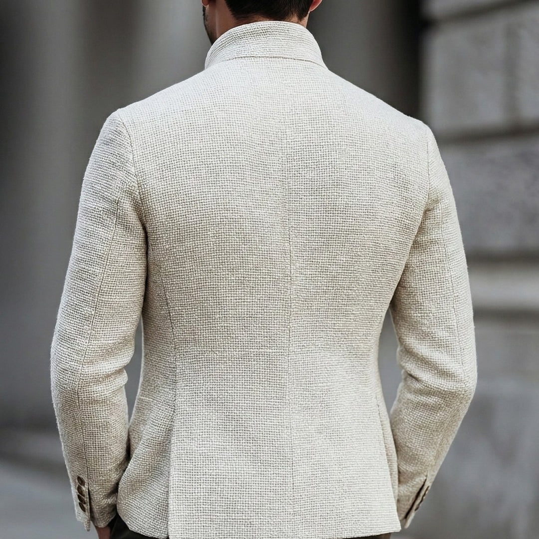 Men's Vintage-Inspired Stand Collar Single Breasted Cardigan Sweater