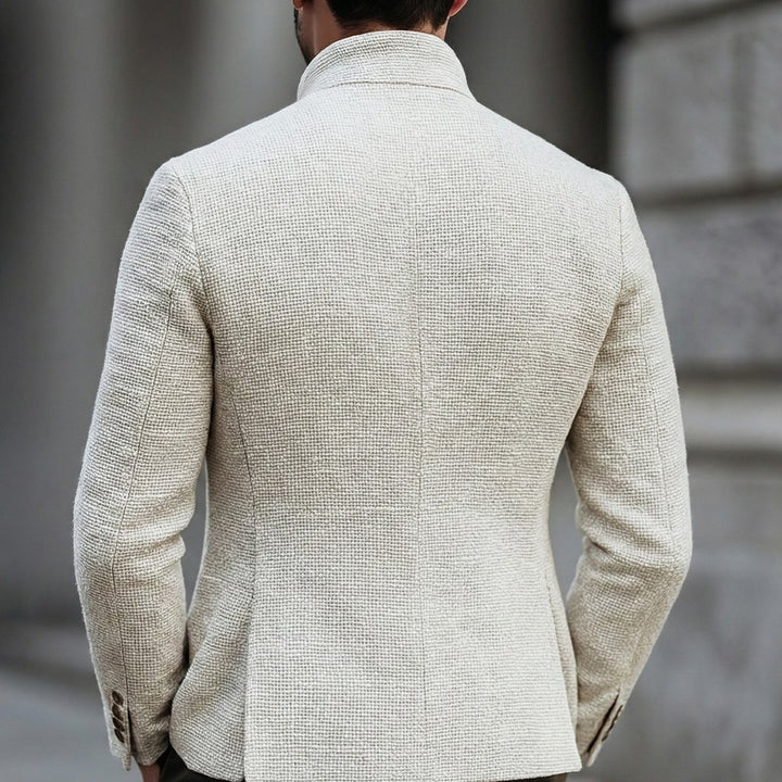 Men's Vintage-Inspired Stand Collar Single Breasted Cardigan Sweater