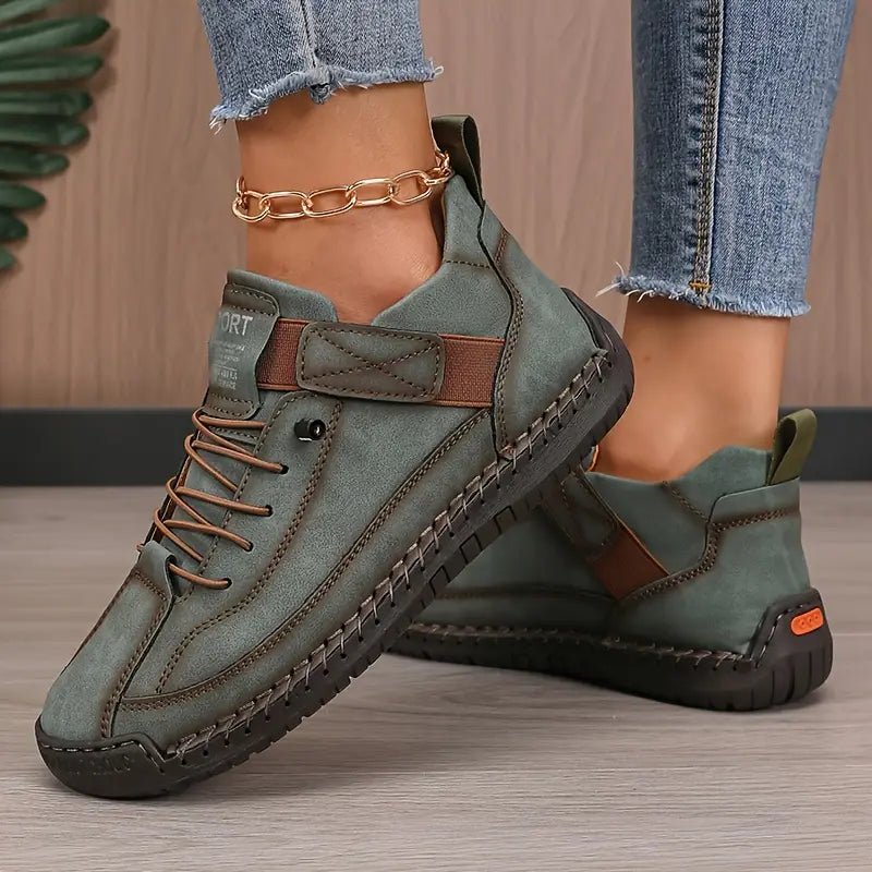 Men's Wide-Fit Orthopedic Arch-Support Leather Sneakers