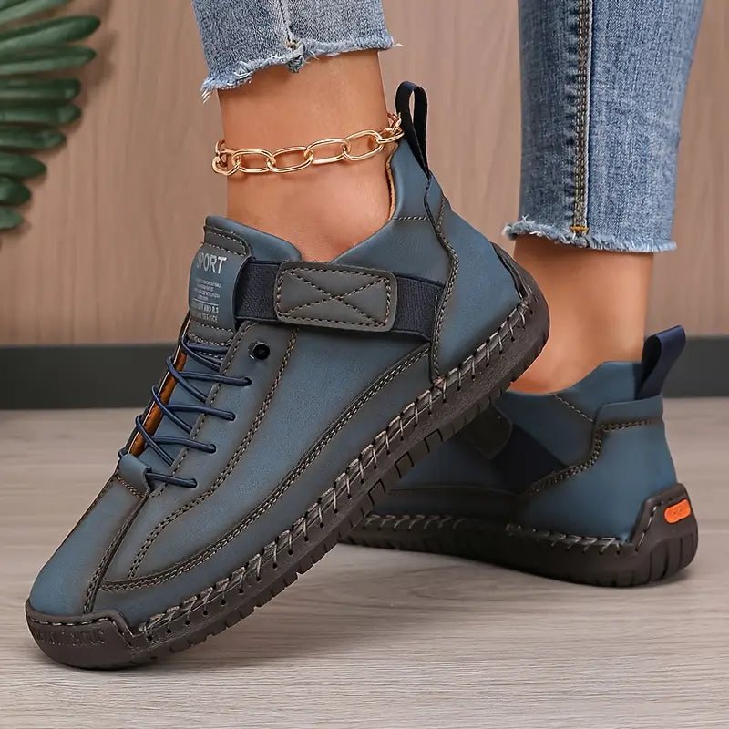 Men's Wide-Fit Orthopedic Arch-Support Leather Sneakers - Blue (Almost sold out!)