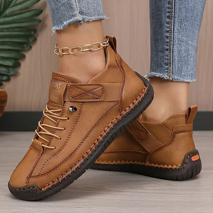 Men's Wide-Fit Orthopedic Arch-Support Leather Sneakers
