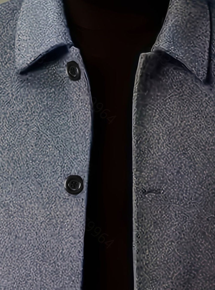 Men's Wool Single-Breasted Overcoat Classic Collar
