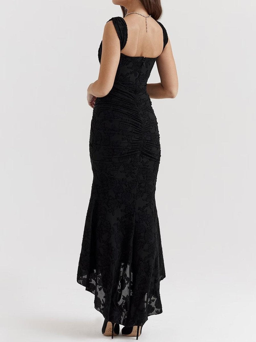 Mother of the Bride Dress Corset Ruched Mermaid Midi Gown