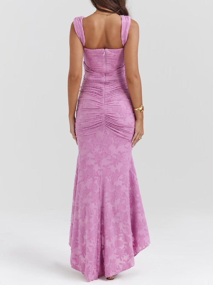 Mother of the Bride Dress Corset Ruched Mermaid Midi Gown