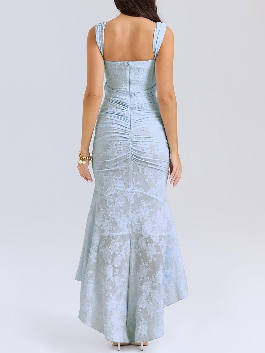 Mother of the Bride Dress Corset Ruched Mermaid Midi Gown