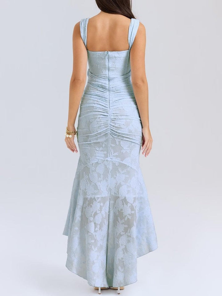 Mother of the Bride Dress Corset Ruched Mermaid Midi Gown