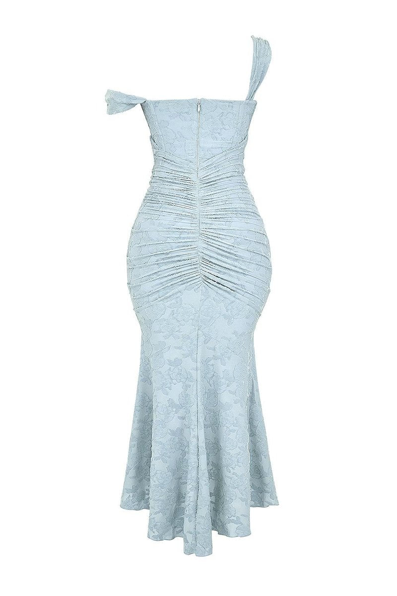 Mother of the Bride Dress Corset Ruched Mermaid Midi Gown
